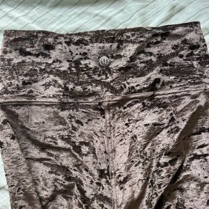 Lululemon Brown Velvet Leggings!